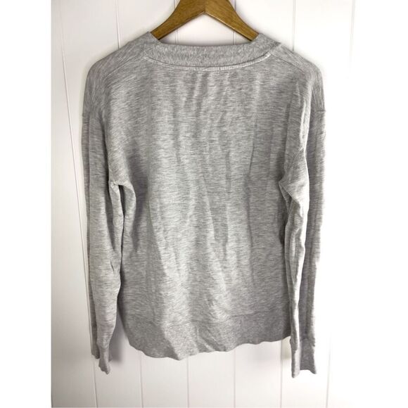 RAG & BONE Flora V‎ Neck Pullover Jersey Long Sleeve Heather Gray - Picture 6 of 8
